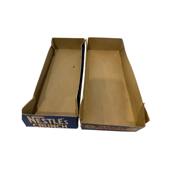 Original NESTLE'S CRUNCH milk chocolate STORE BOX top & bottom, when they were B - Picture 3 of 14